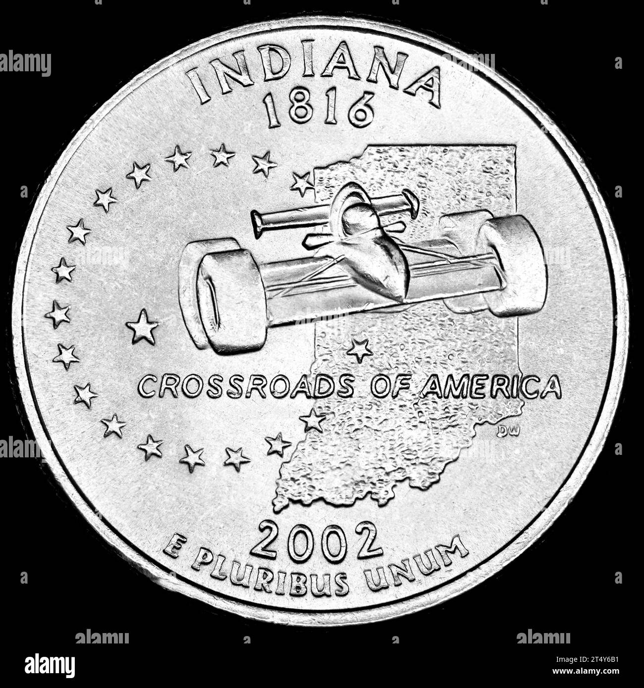 US commemorative State Quarter Dollar : Indians (1816) Crossroads of America Foto Stock