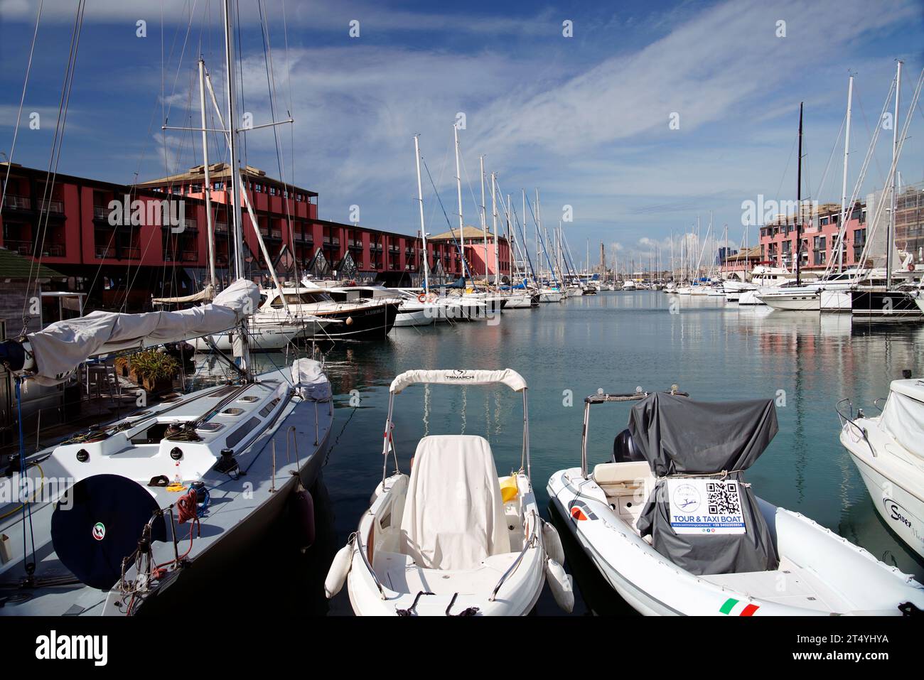 Porto Antico, capoluogo della Liguria, Genova, Liguria, Italia Foto Stock