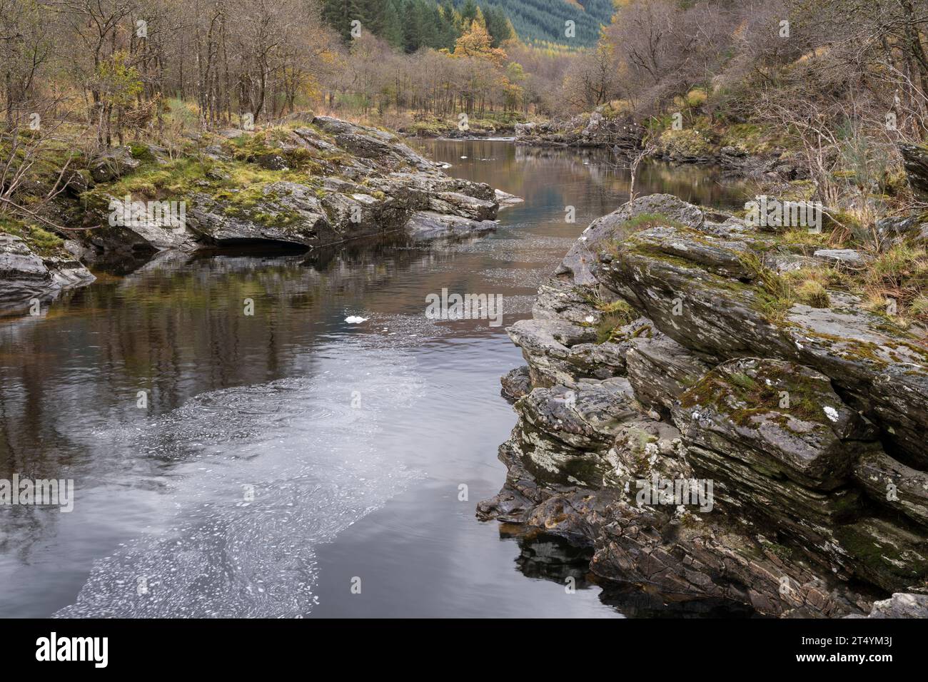 River Orchy, Glen Orchy, Argyll e Bute, Scozia Foto Stock