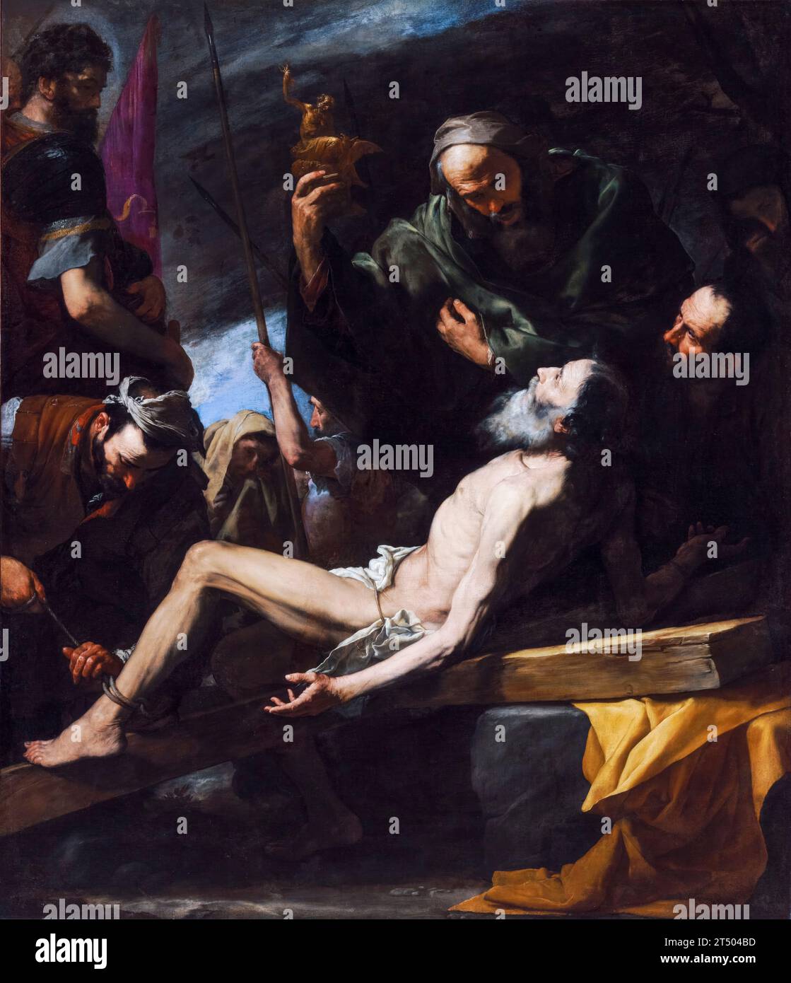 Jusepe de Ribera, Martirio di Sant'Andrea, dipinto ad olio su tela, 1628 Foto Stock