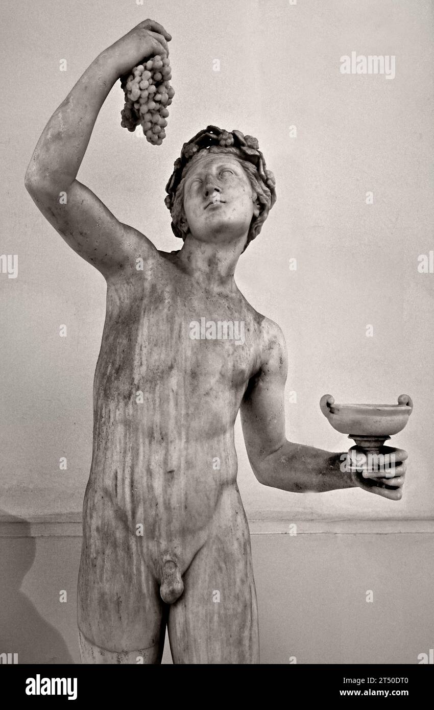 Statua del Fauno. II secolo d.C. Copia di un originale greco della fine del II-i secolo a.C. Museo Archeologico Nazionale di Napoli Italia. Foto Stock