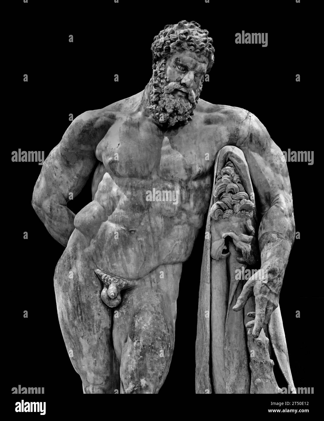 Ercole a riposo - Ercole Farnesi 216 d.C. (IV secolo a.C. per originale) museo Archeologico Nazionale di Napoli Italia. Foto Stock