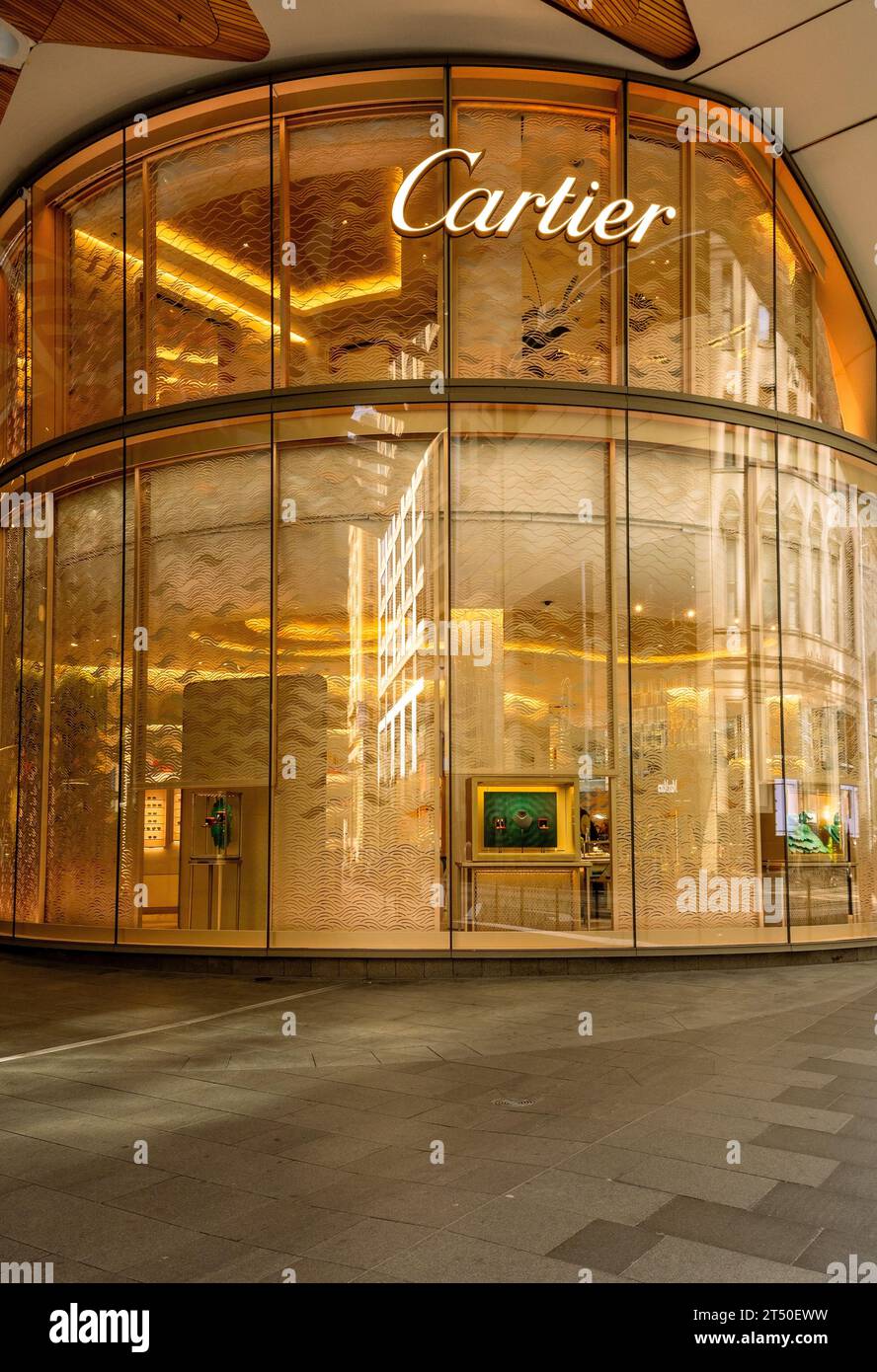 Cartier Jewellery per fare shopping ai propri cari o a se stessi, Sydney, New South Wales, Australia Foto Stock