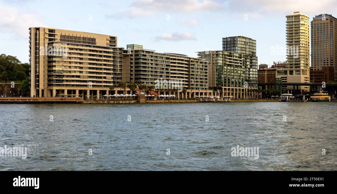 Circular Quay per shopping, trasporti e ristoranti, Sydney, NSW, Australia Foto Stock