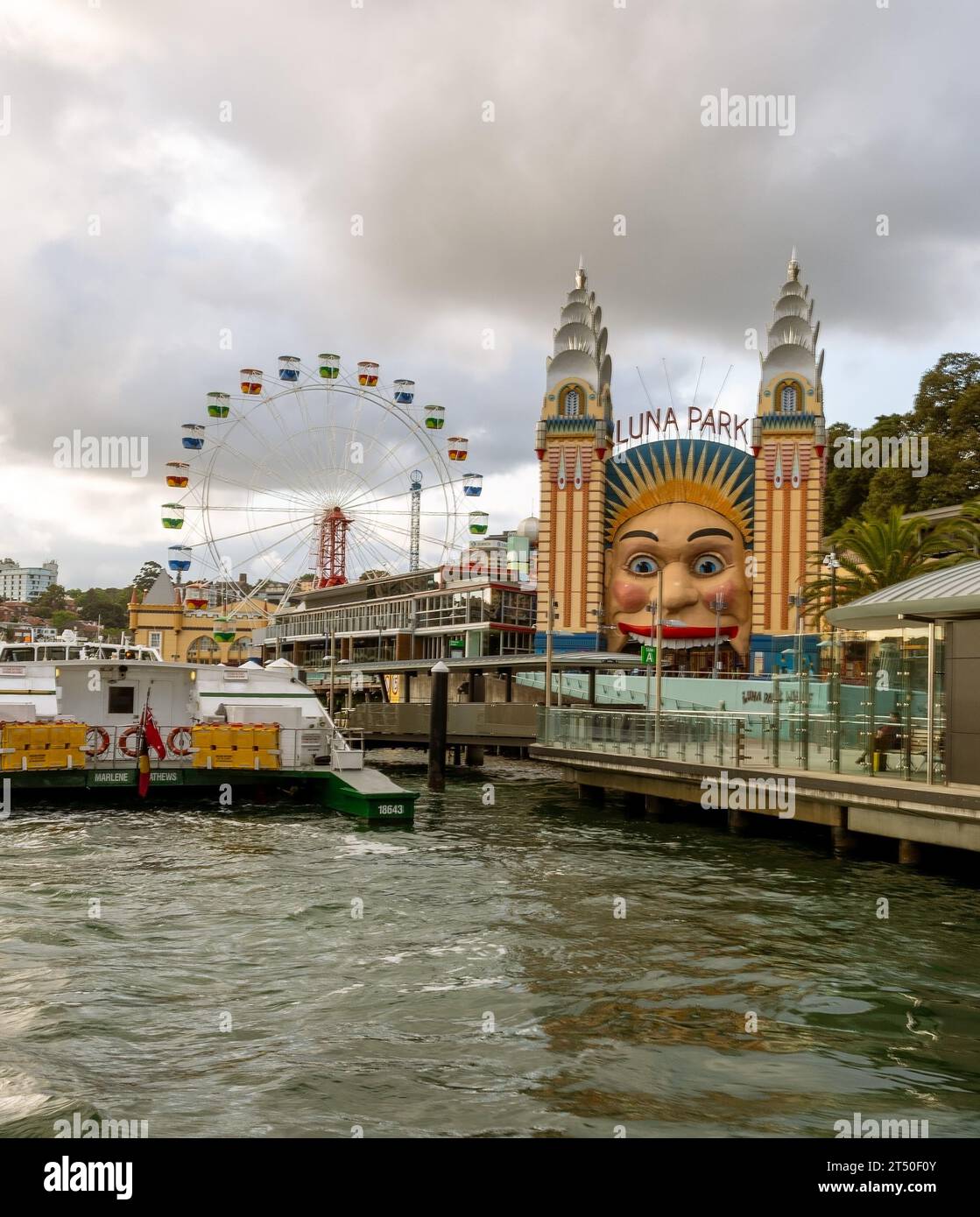Parco divertimenti Luna Park, per giostre e divertimenti, Sydney, NSW, Australia Foto Stock