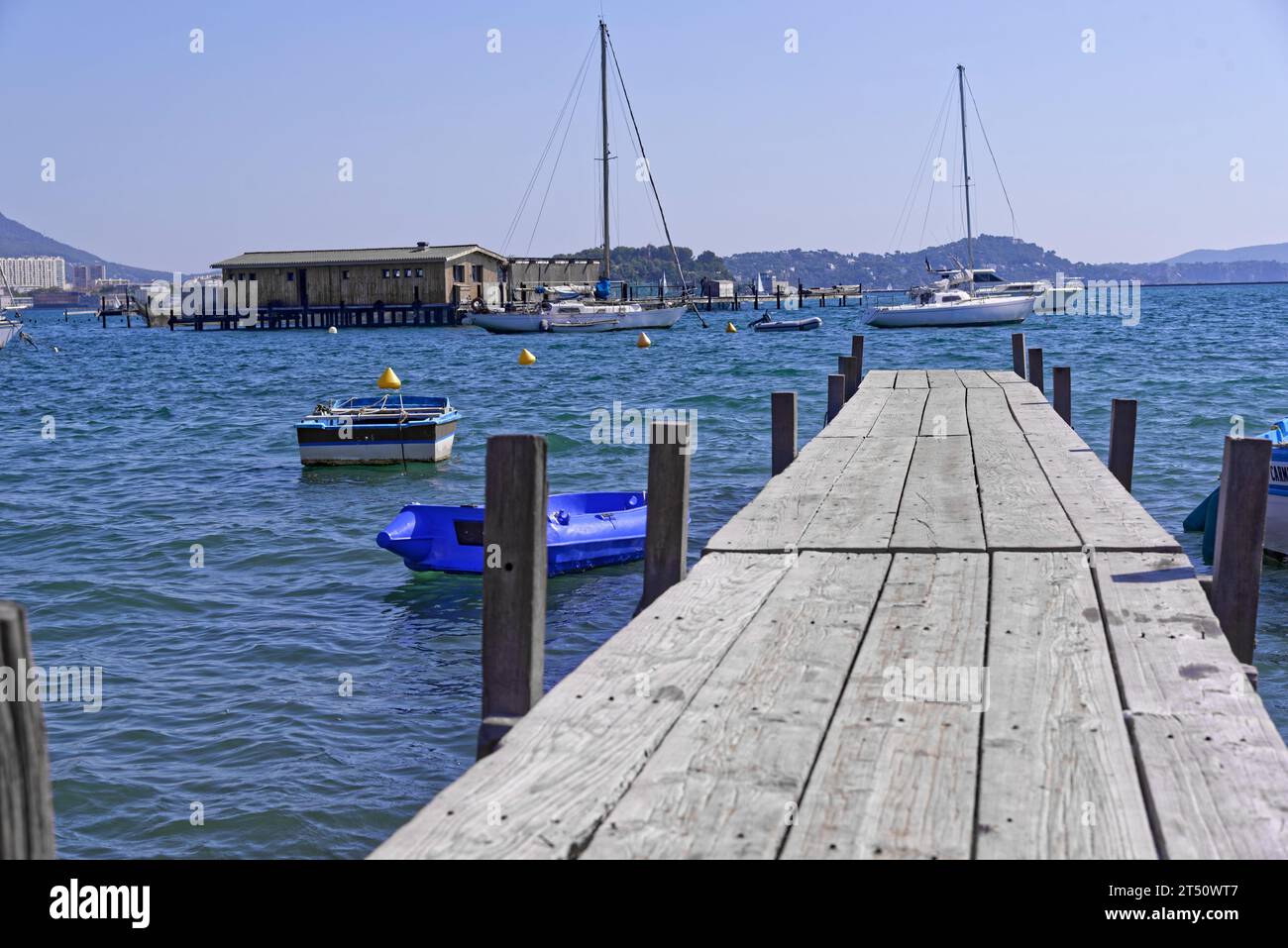 Serie di paesaggi della costa mediterranea, nel comune di la seyne sur mer (Var) nel sud della Francia. Foto Stock