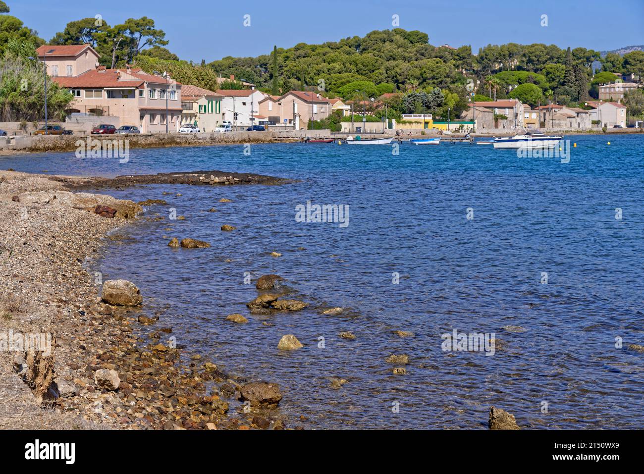 Serie di paesaggi della costa mediterranea, nel comune di la seyne sur mer (Var) nel sud della Francia. Foto Stock
