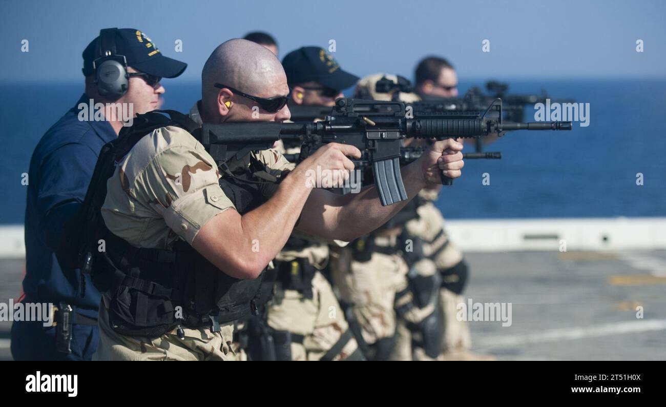 7th Fleet AOR, 11th MEU, Deployment, san diego, U.S. Navy, in corso, USS New Orleans Foto Stock