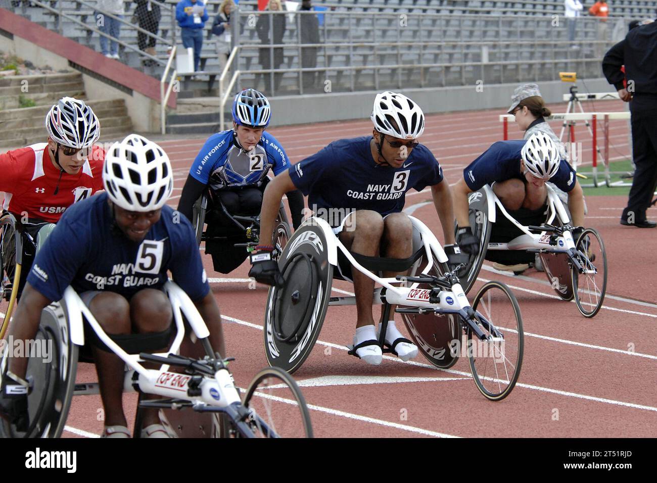 2011 Warrior Games, US Navy, Colorado Springs, Garry Berry Stadium, Navy/Coast Guard Team, Wounded Warriors Foto Stock