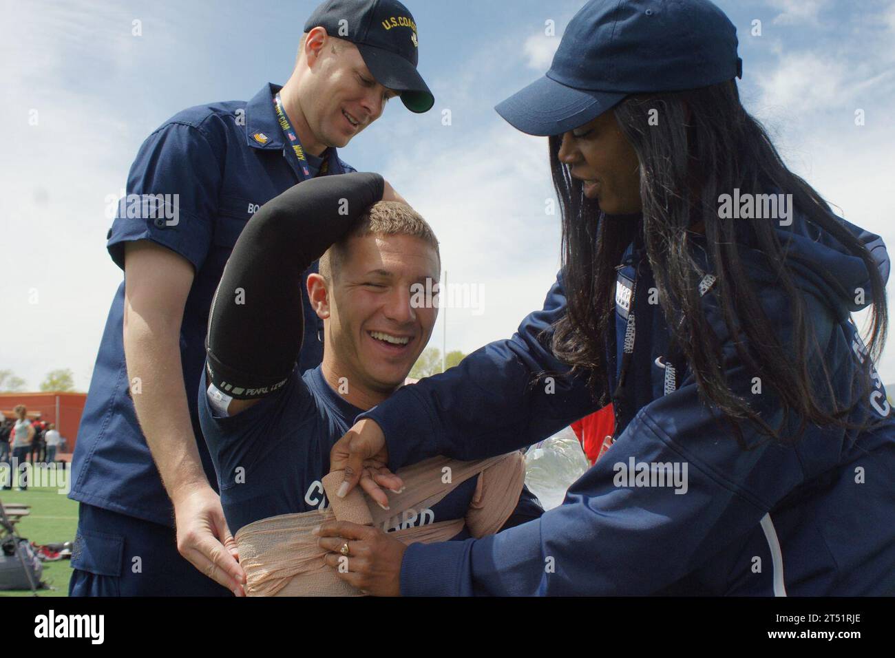 2011 Warrior Games, US Navy, Colorado Springs, Garry Berry Stadium, Navy/Coast Guard Team, Wounded Warriors Foto Stock