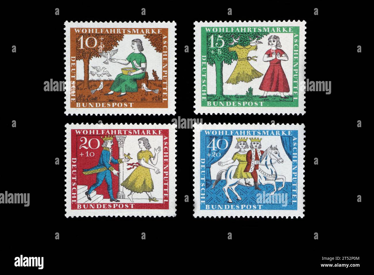 Germania 1965 francobolli per beneficenza Cenerentola, hobby tedesco per la raccolta di francobolli Foto Stock