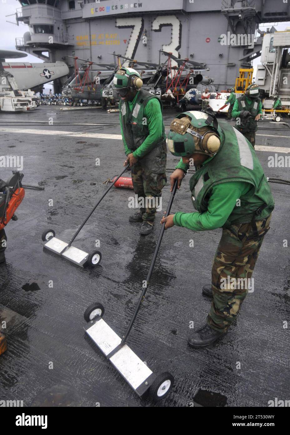 Cavo di arresto, CVN 73, implementato in avanti, manutenzione, Oceano Pacifico, USS George Washington Foto Stock