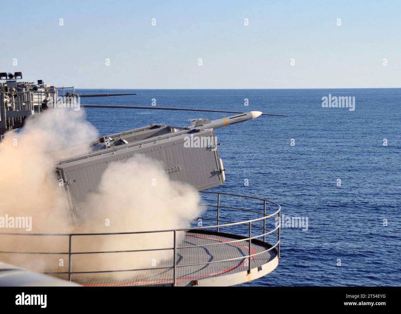 CVN 65, MK-57, NATO Sea Sparrow, RIM-7, addestramento, US Navy, USS Enterprise, armi Foto Stock