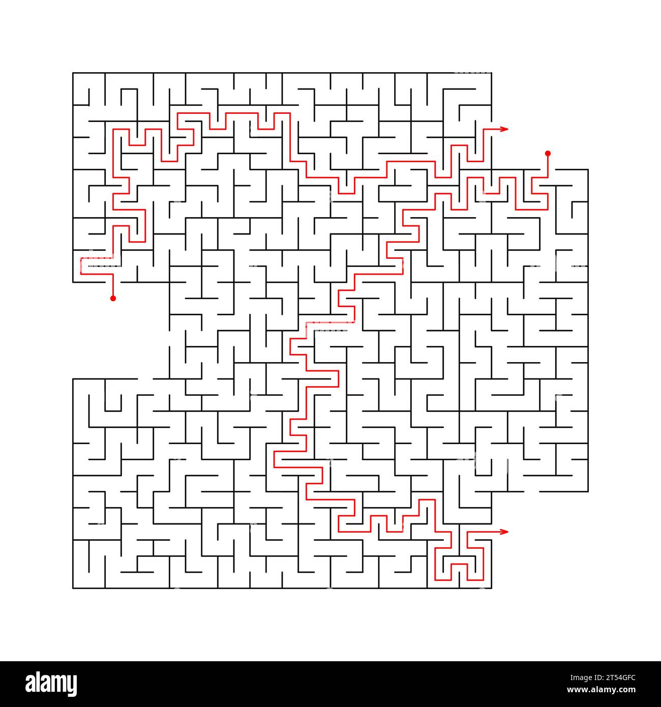 Il gioco educativo per bambini trova la strada giusta. Illustrazione Vettoriale