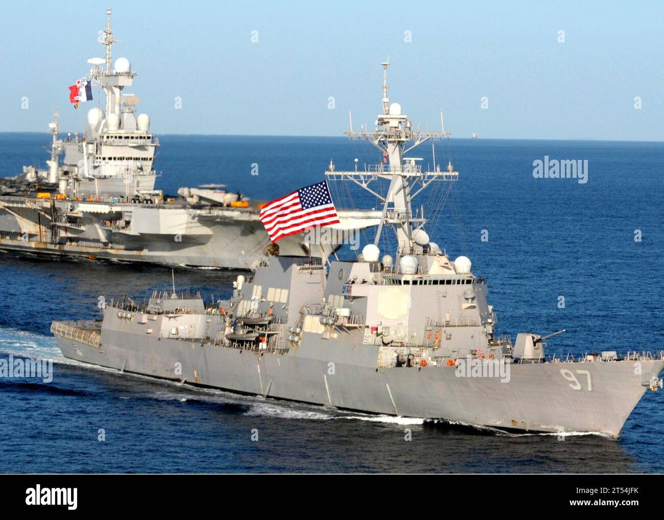DDG, DDG 97, cacciatorpediniere, Francia, Francia, nave, USS Halsey Foto Stock