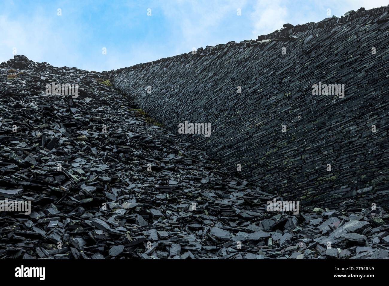 La cava di ardesia di Dinorwic è un'ex cava di ardesia in Galles, ora patrimonio dell'umanità dell'UNESCO. Foto Stock