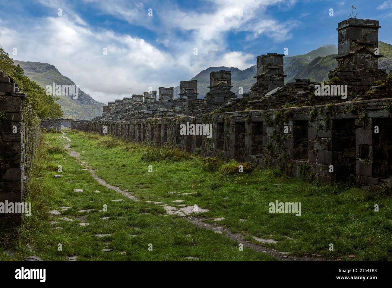 La cava di ardesia di Dinorwic è un'ex cava di ardesia in Galles, ora patrimonio dell'umanità dell'UNESCO. Foto Stock