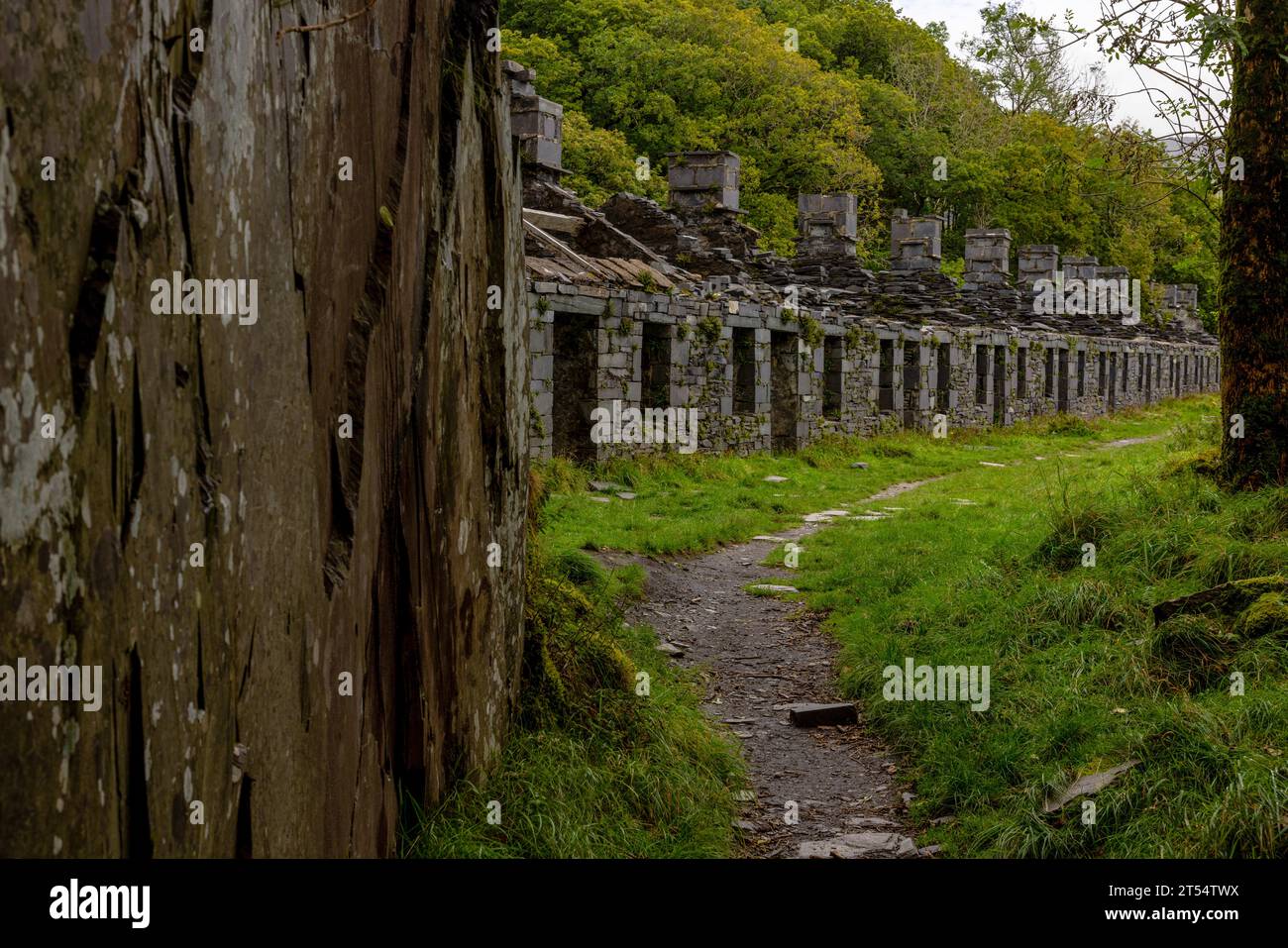 La cava di ardesia di Dinorwic è un'ex cava di ardesia in Galles, ora patrimonio dell'umanità dell'UNESCO. Foto Stock