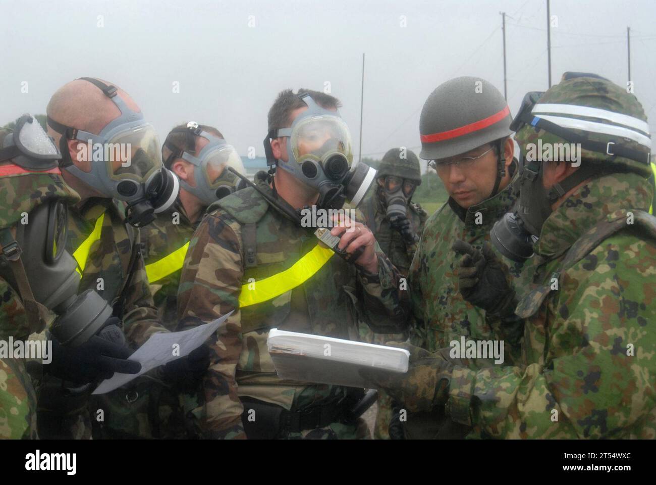 Esercitazione Keen Sword, Giappone, JGSDF, maschera, NAF Atsugi, gente, PPE Foto Stock