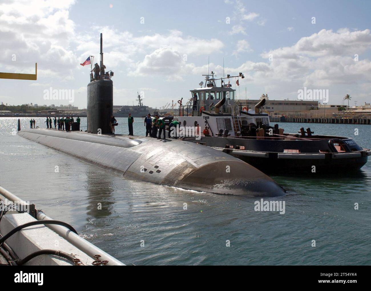 Sottomarino ad attacco rapido USS Pasadena (SSN 752), HAWAII, Pearl Harbor, dispiegamento programmato di sei mesi, PACIFICO occidentale Foto Stock