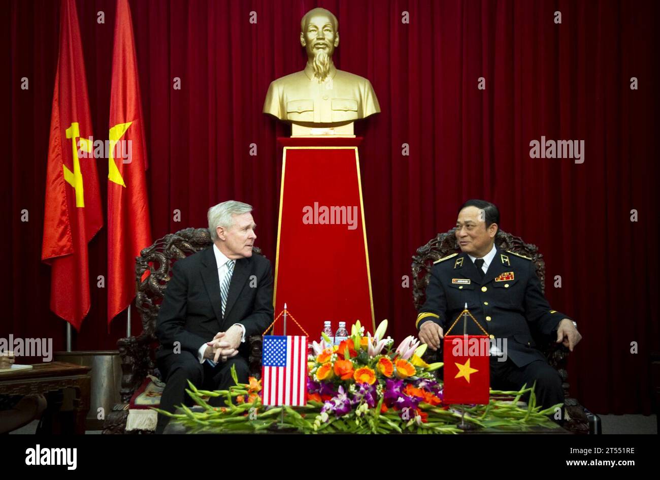 Flag, Ray Mabus, Sailor, secnav, U.S. Navy Foto Stock