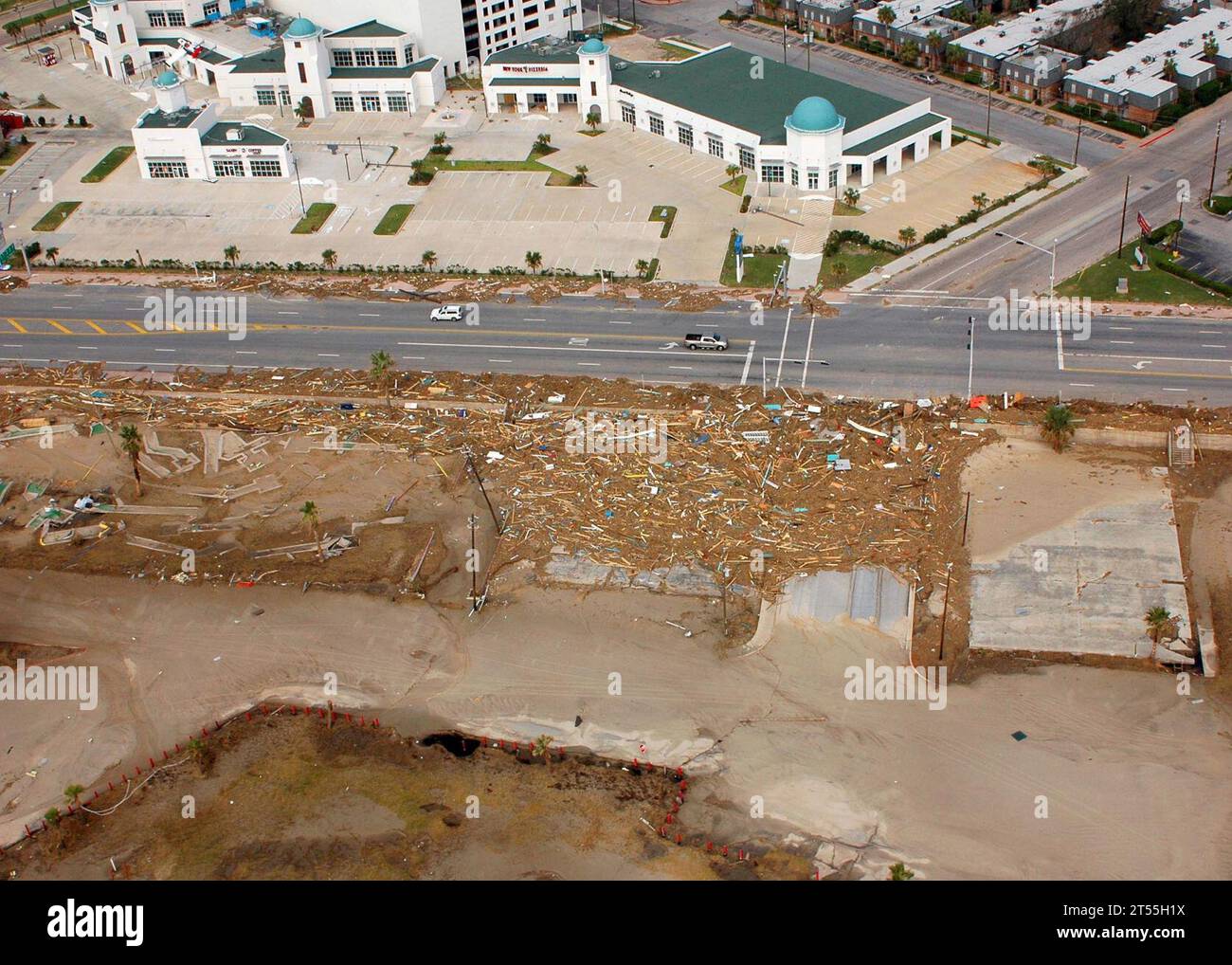 L'uragano IKE colpisce Galveston, Texas Foto Stock