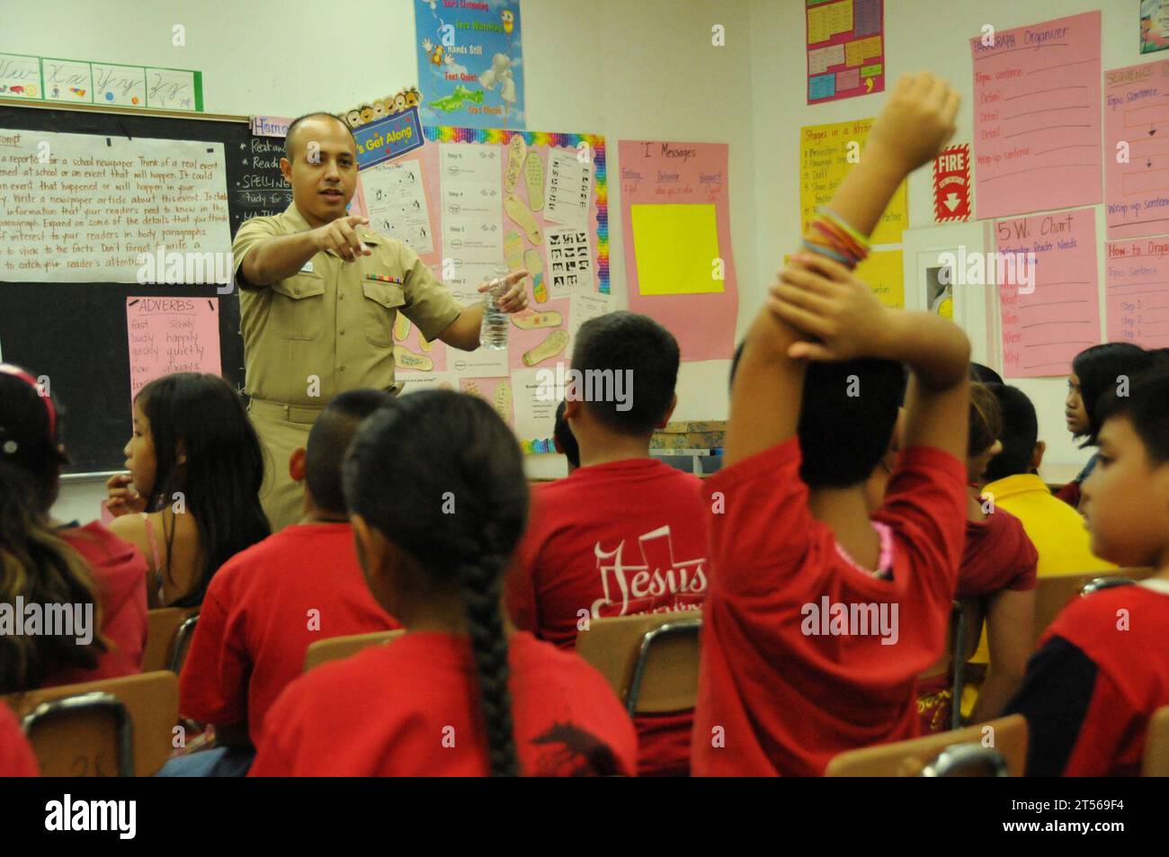 Ordot-Chalan Pago Elementary School, Red Ribbon Week, U.S. Naval Hospital Guam Foto Stock