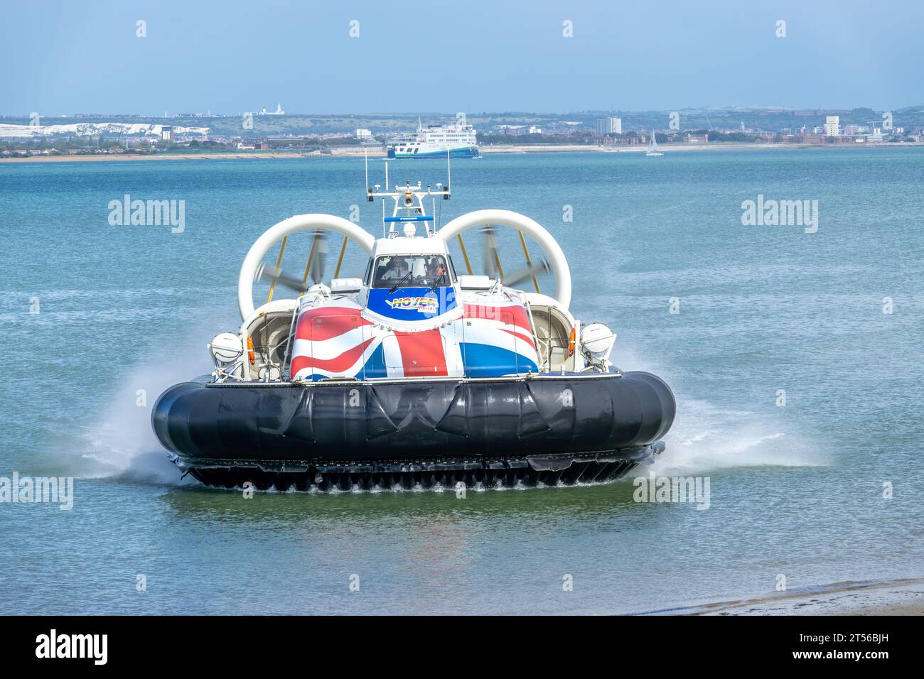 Hovercraft commerciale dell'isola di Wight Foto Stock