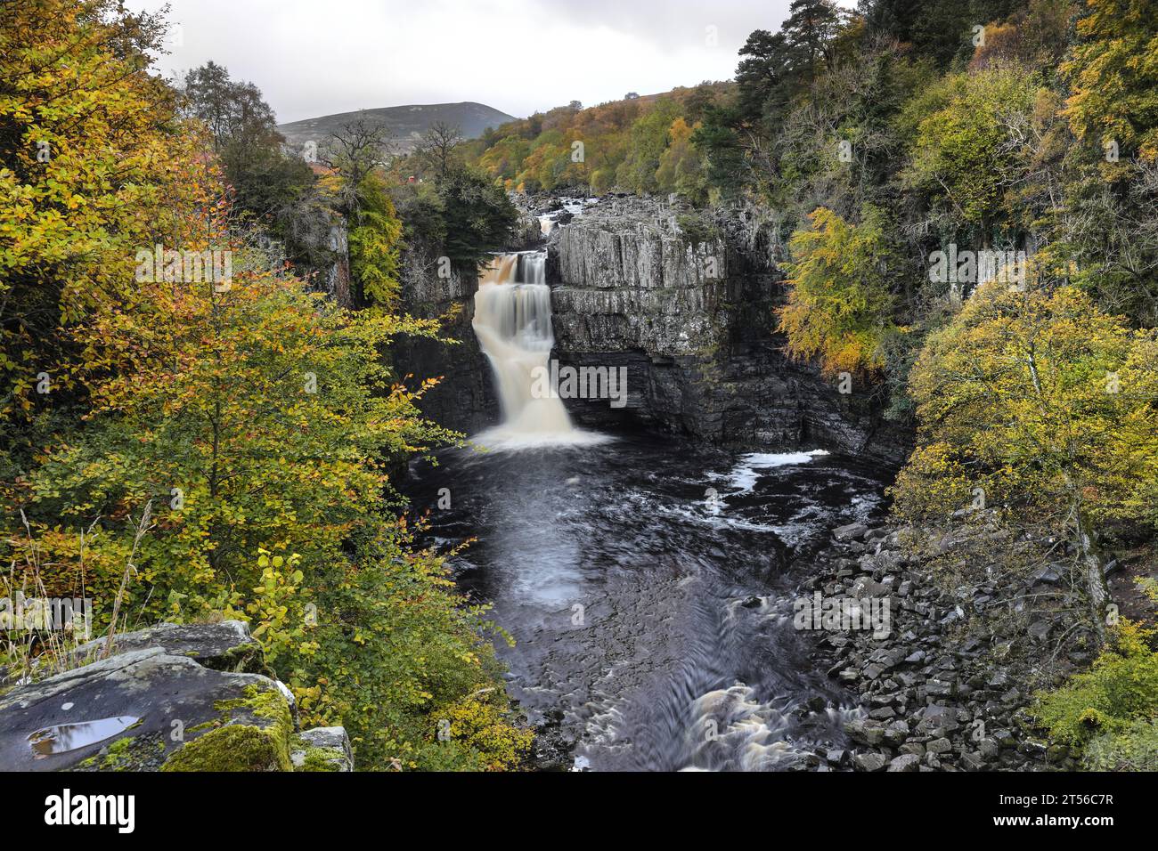 High Force Waterfall in Autumn, Teesdale, County, Durham, UK. Foto Stock