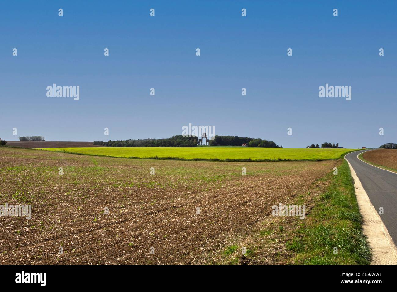 Il Thiepval Memorial ai caduti della somme, progettato da Sir Edward Lutyens, si trova su una cresta presso il villaggio di Thiepval nel nord della Francia. Foto Stock