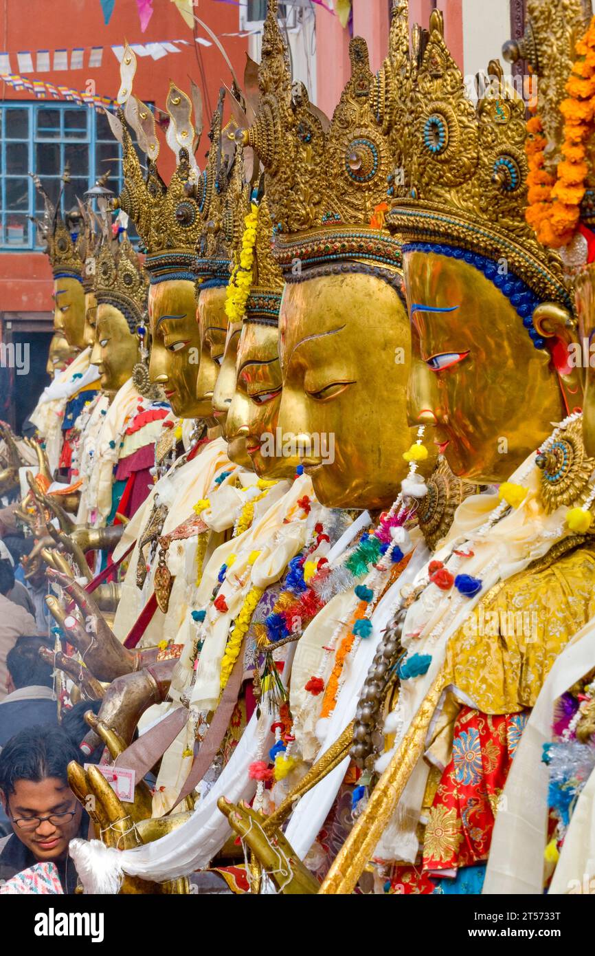 FESTIVAL BUDDISTA SAMYAK MAHADAN PATAN NEPAL Foto Stock