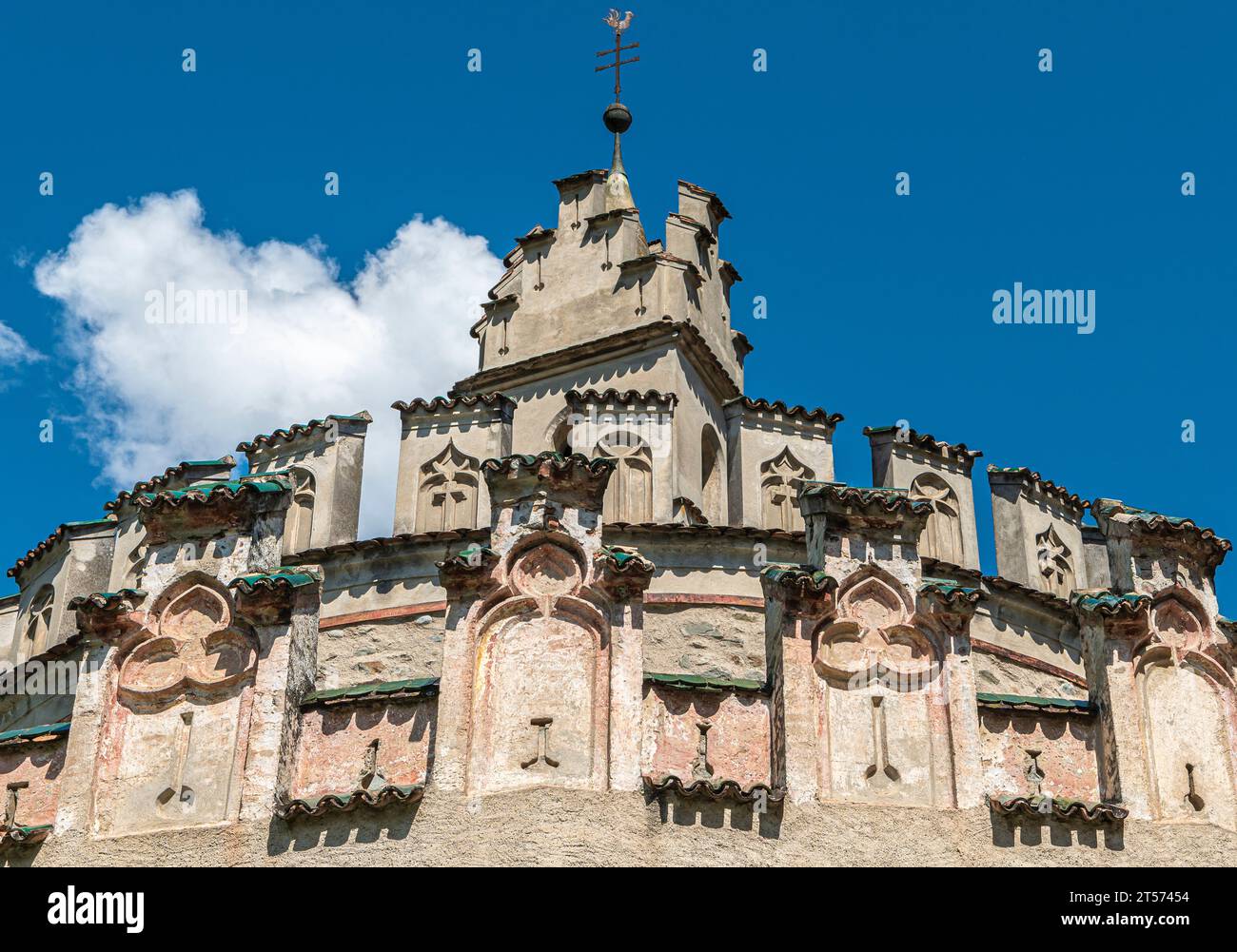 Cappella di San Michele o Castello dell'angelo, Abbazia di Novacella, Valle Isarco (Valle Isarco), Bressanone, Trentino alto Adige, Italia, Europa Foto Stock