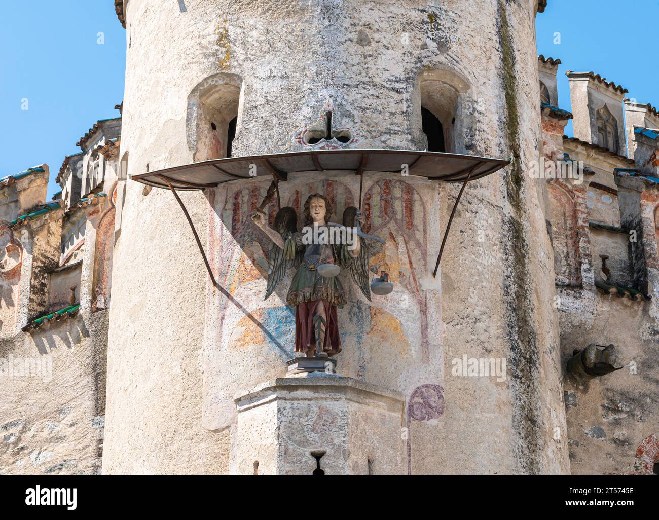 Cappella di San Michele o Castello dell'angelo, Abbazia di Novacella, Valle Isarco (Valle Isarco), Bressanone, Trentino alto Adige, Italia, Europa Foto Stock