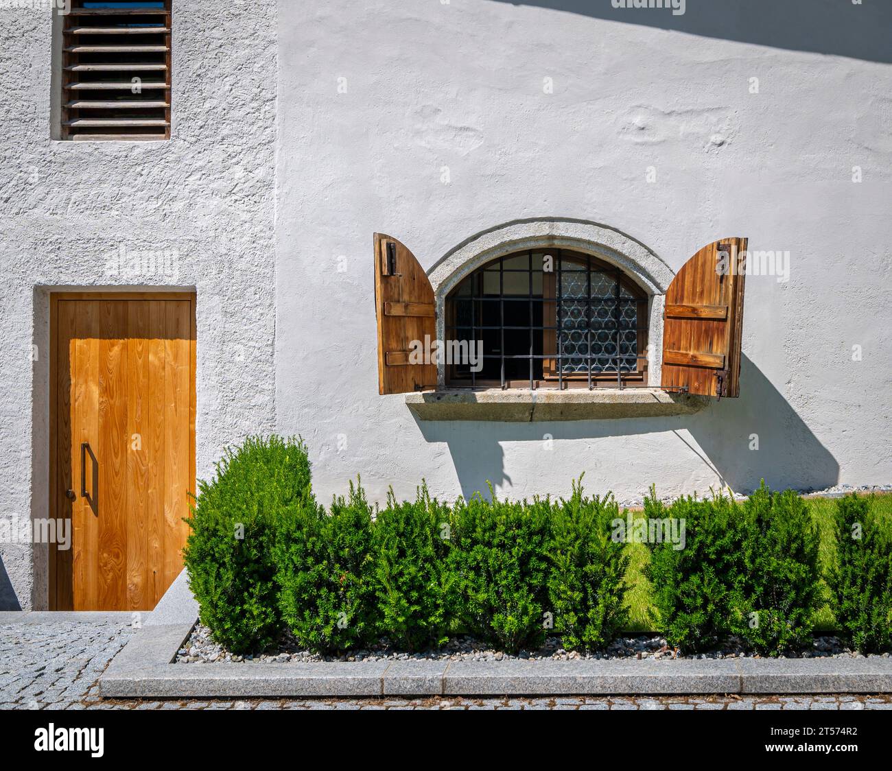 Novacella Abbazia agostiniana in provincia di alto Adige, Bressanone, provincia di Bolzano, Italia settentrionale,Europa - Dettagli della finestra Foto Stock