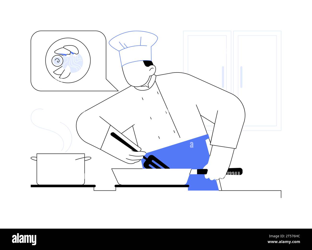 Illustrazione del vettore del concetto astratto dello chef. Illustrazione Vettoriale