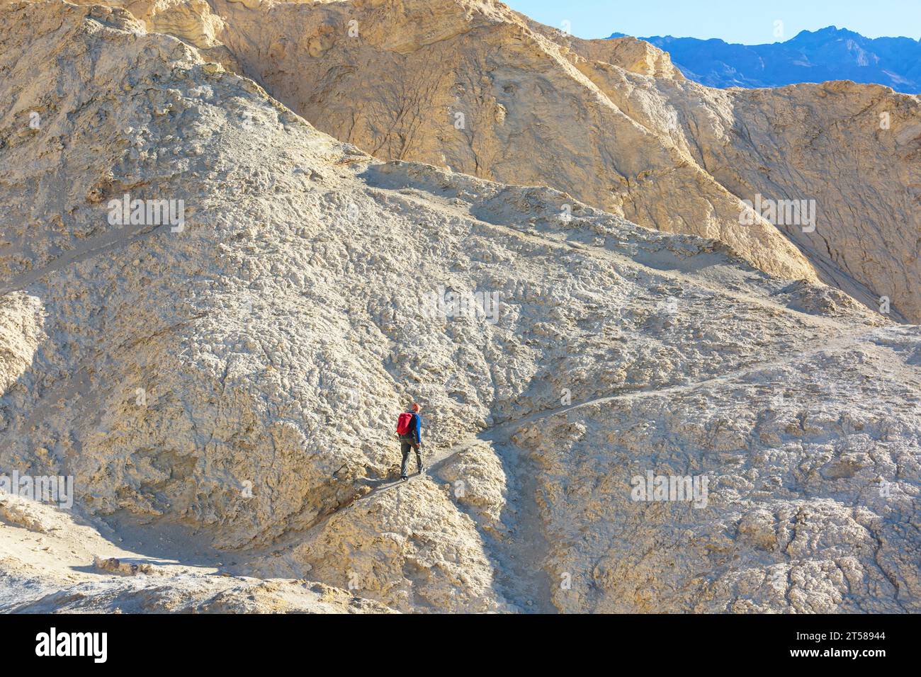 Tourist in Zabriski Point in USA, Death Valley National Park, California Foto Stock