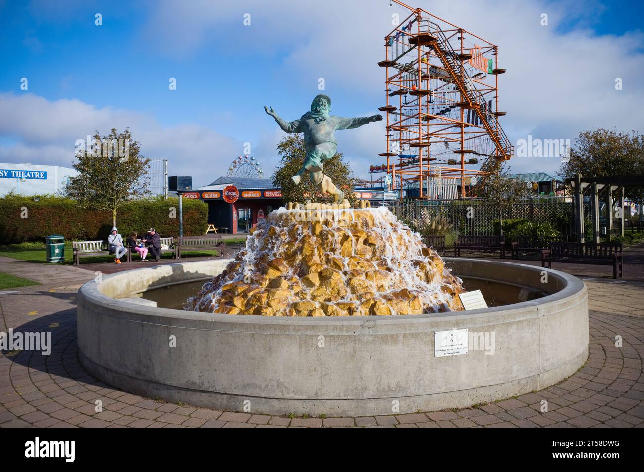 La fontana Jolly Fisherman a Skegness Foto Stock