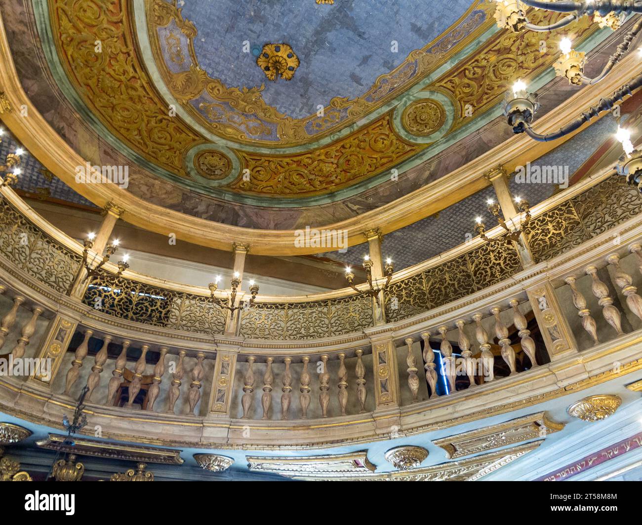 L'interno della Sinagoga spagnola di Venezia (Scuola Ponentina o spagnola) è una sinagoga situata nell'ex Ghetto di Venezia. Situato nel campo delle SC Foto Stock