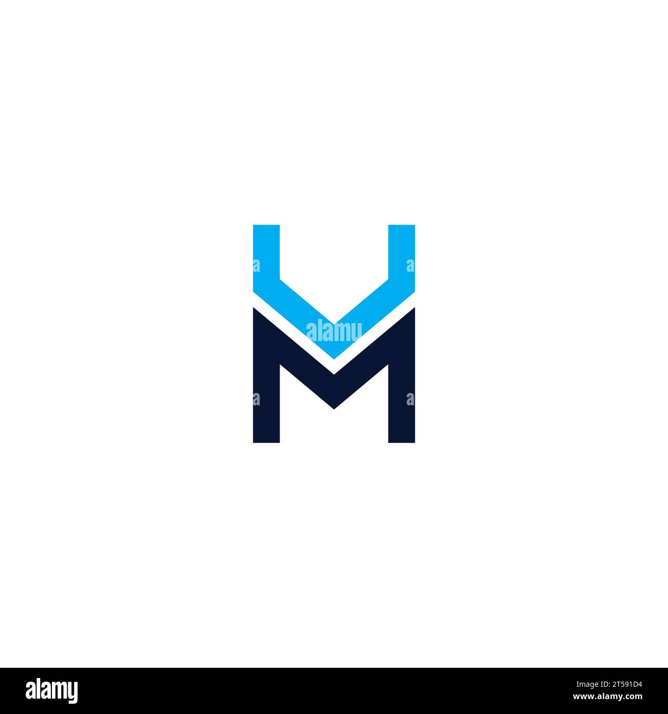 Vettore logo VM. Logo HM Illustrazione Vettoriale