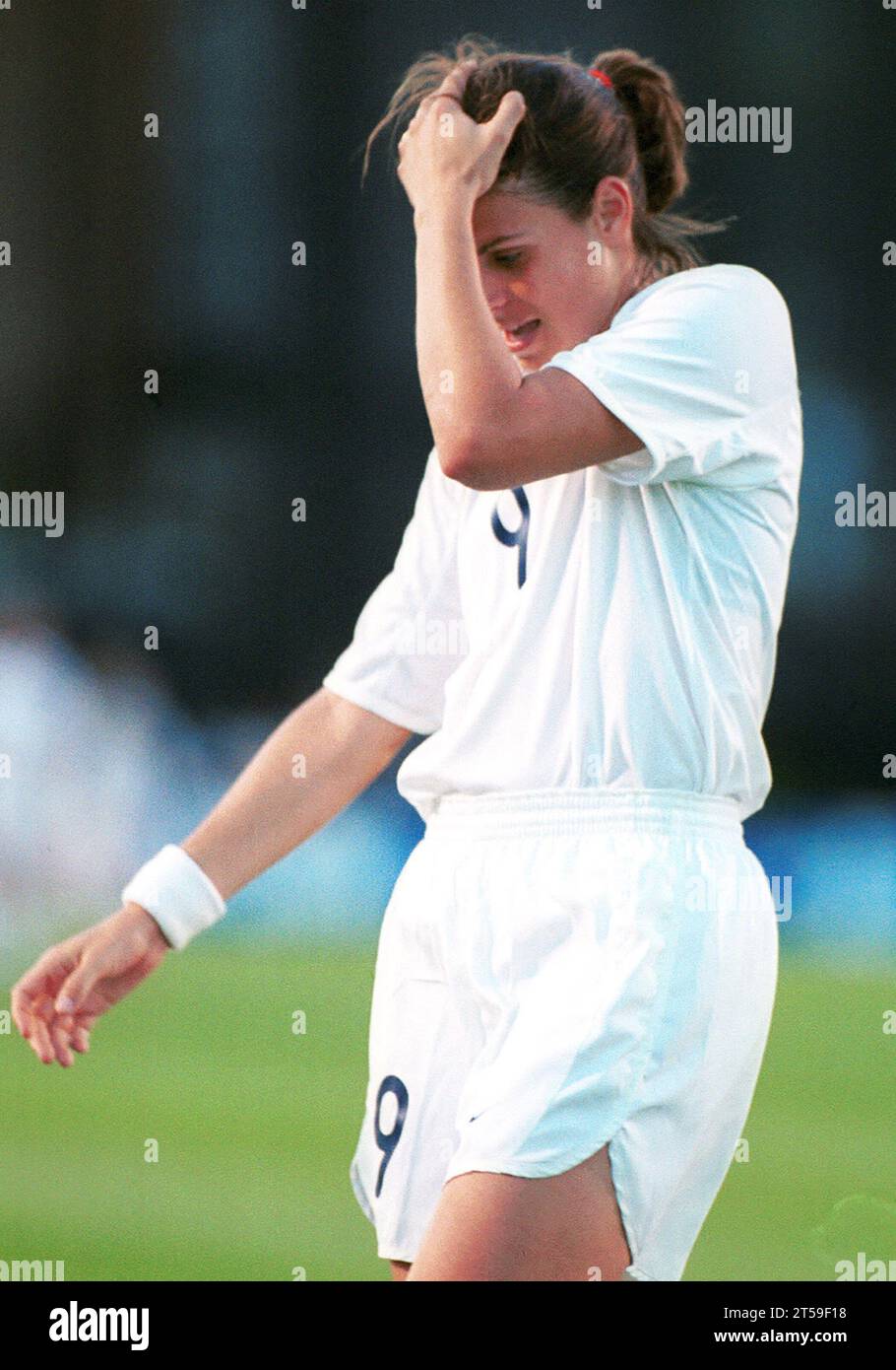 Mia Hamm, star della squadra nazionale degli Stati Uniti e della Washington Freedom Foto Stock