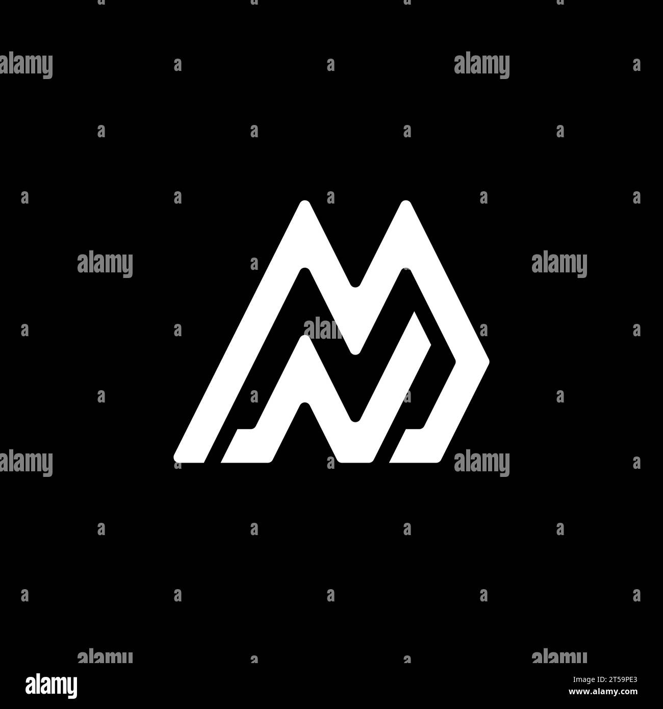 Logo MN, monogramma NM, logo MN iniziale, logo MN lettera, icona, vettore Illustrazione Vettoriale