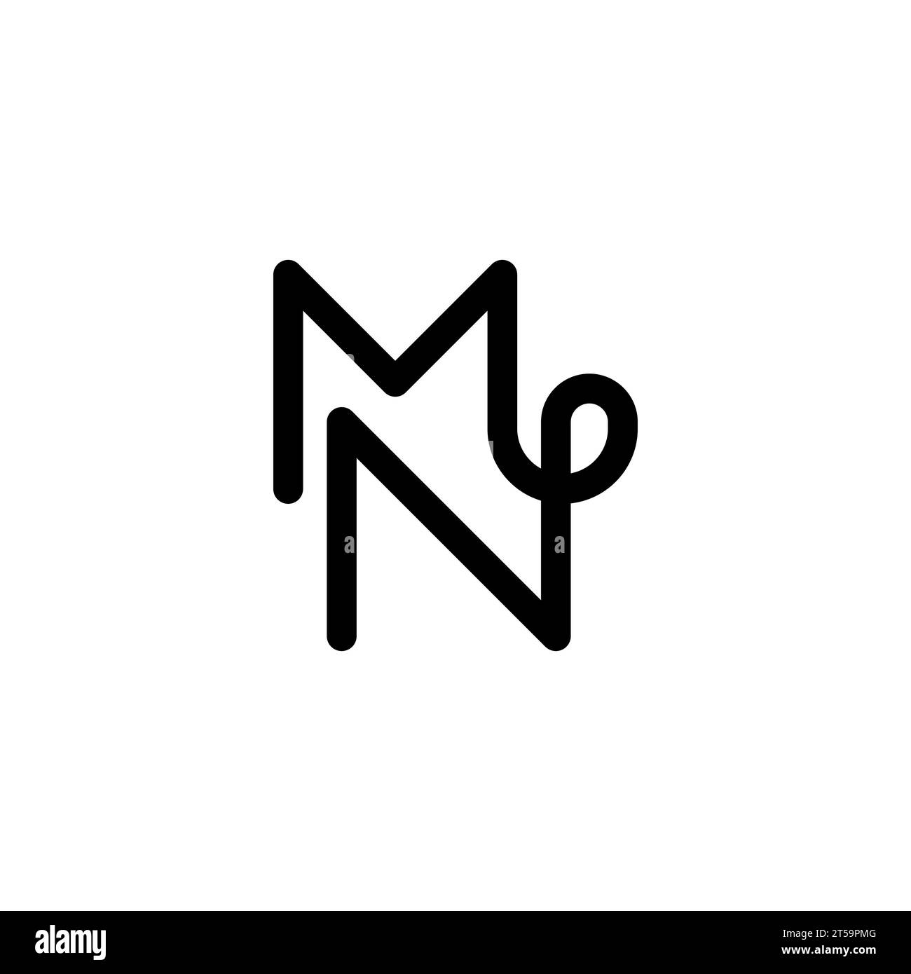 Logo MN, monogramma MN, logo MN iniziale, logo MN lettera, icona, vettore Illustrazione Vettoriale