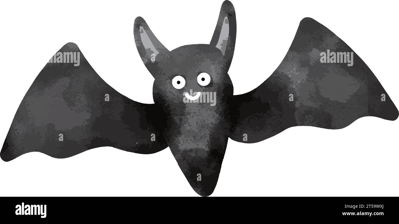 Pistrello di Halloween in stile acquerello e illustrazione festiva per il trucco o il regalo di ottobre Illustrazione Vettoriale