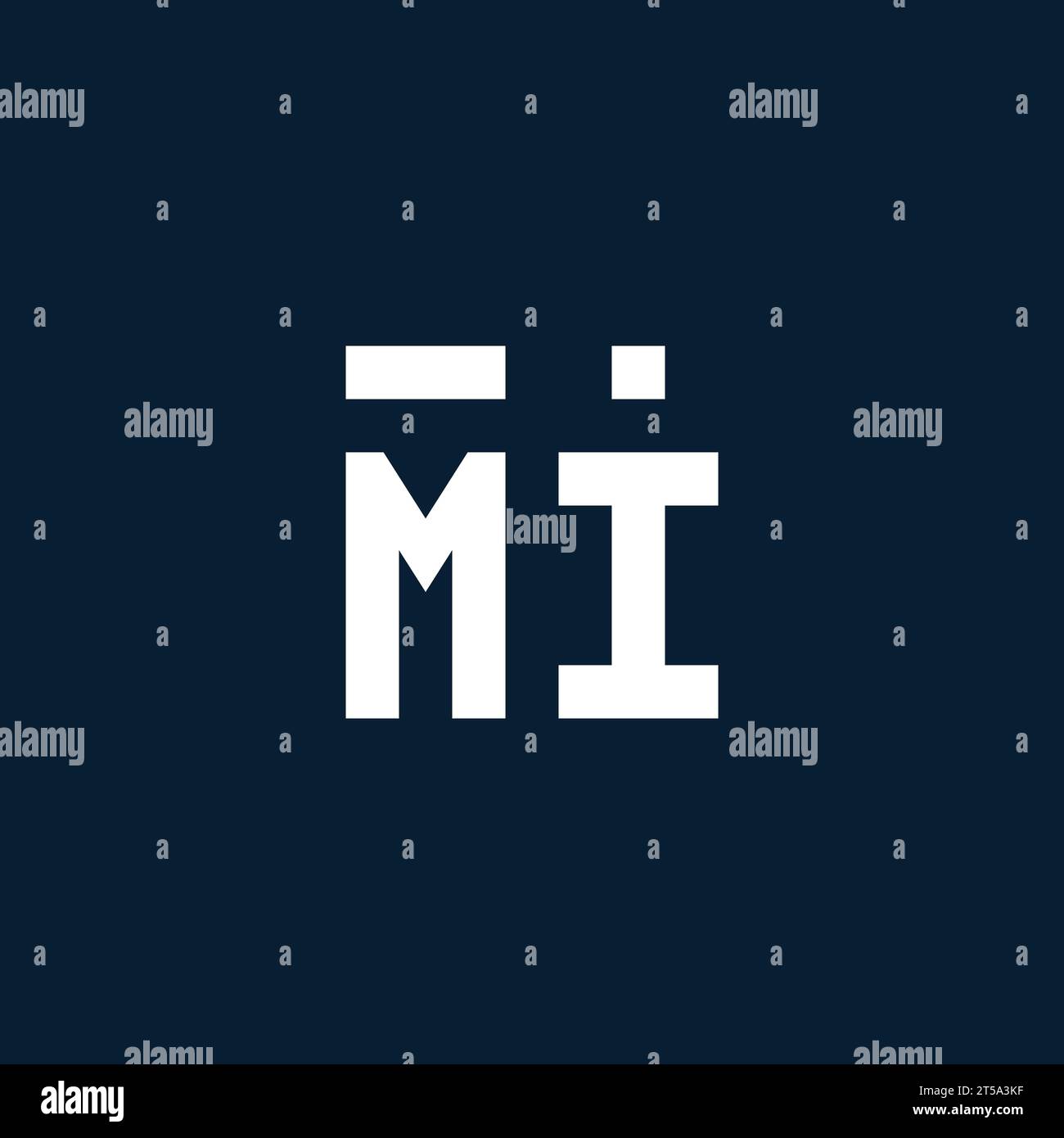Logo monogramma iniziale MI con idee geometriche di design Illustrazione Vettoriale