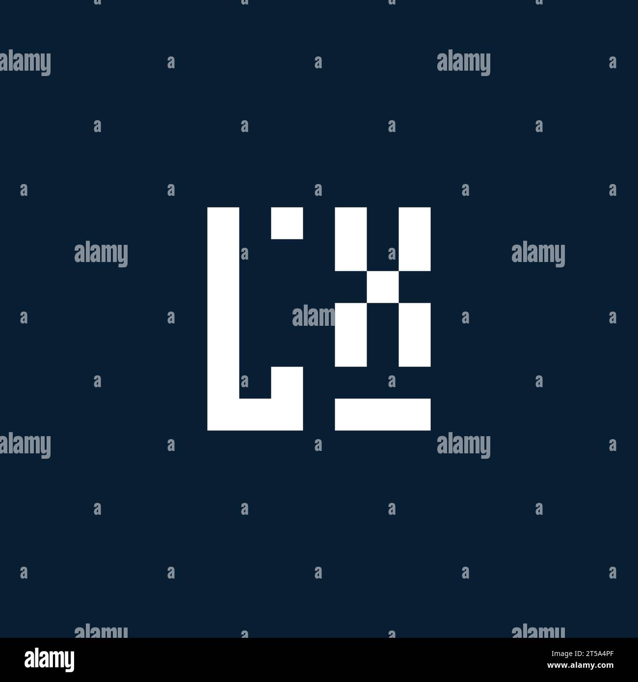 Logo monogramma iniziale LX con idee geometriche di design Illustrazione Vettoriale
