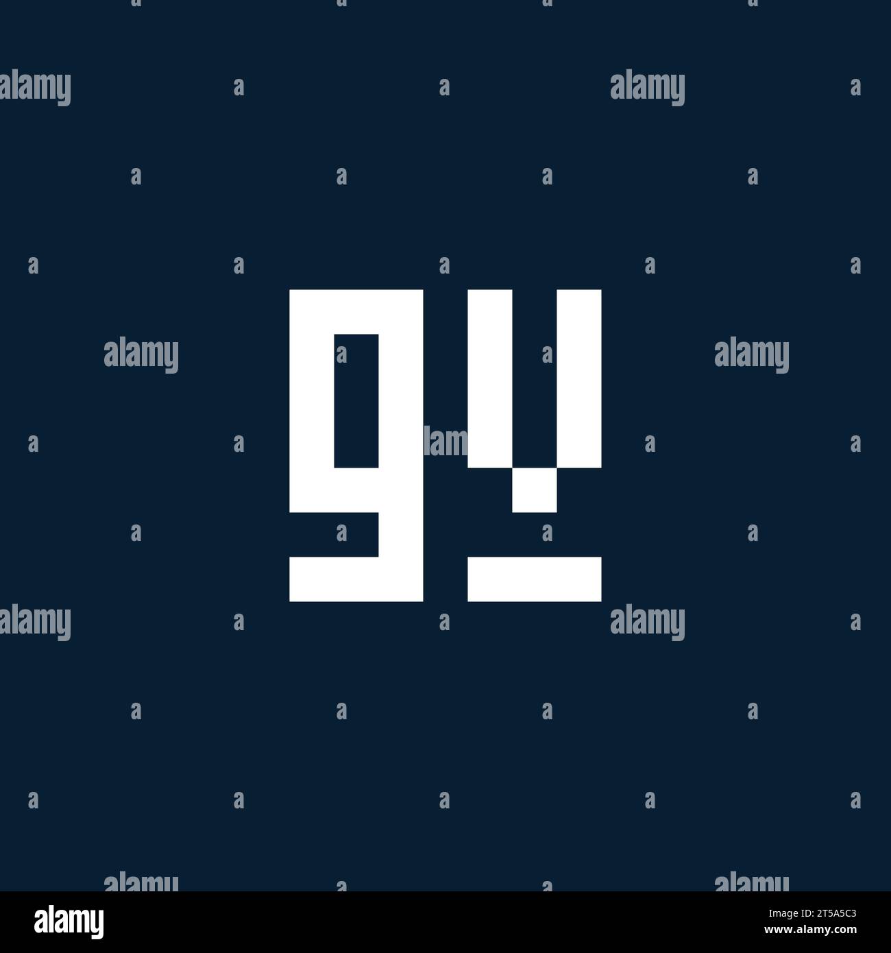 Logo monogramma iniziale GV con idee geometriche di design Illustrazione Vettoriale