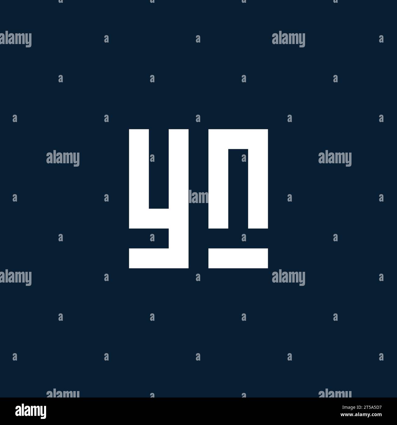 Logo monogramma iniziale con idee geometriche di design Illustrazione Vettoriale