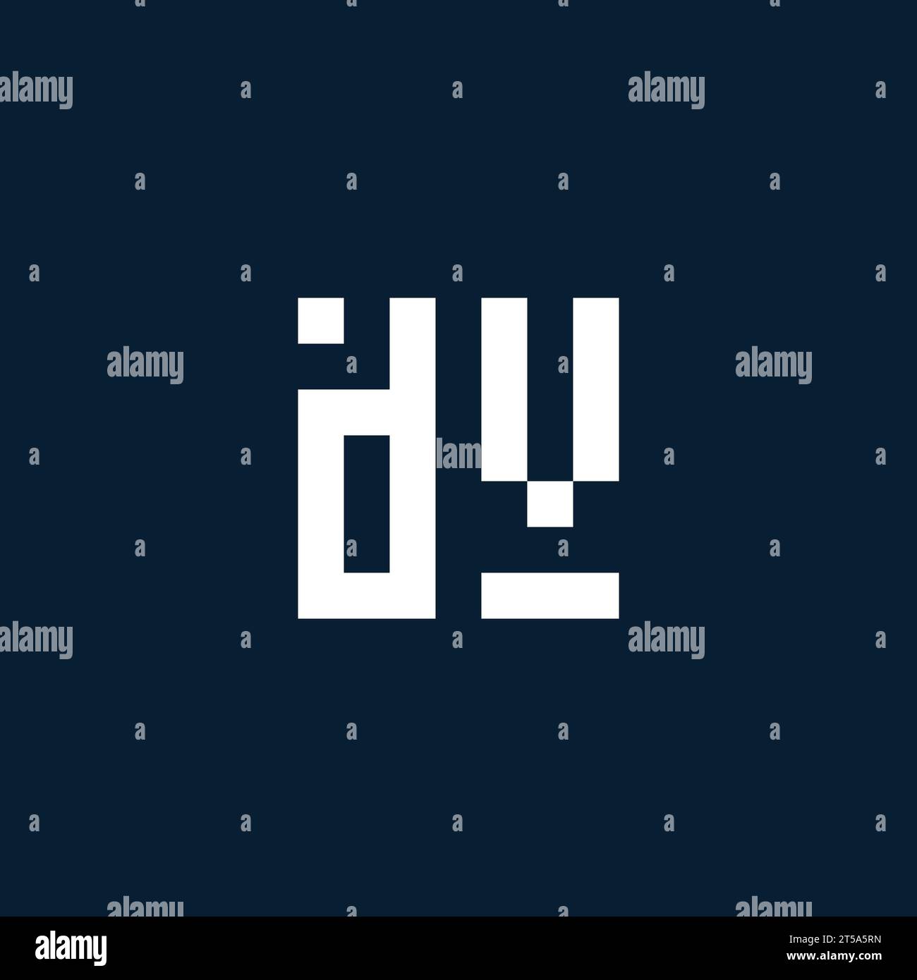 Logo monogramma iniziale DV con idee di design geometrico Illustrazione Vettoriale