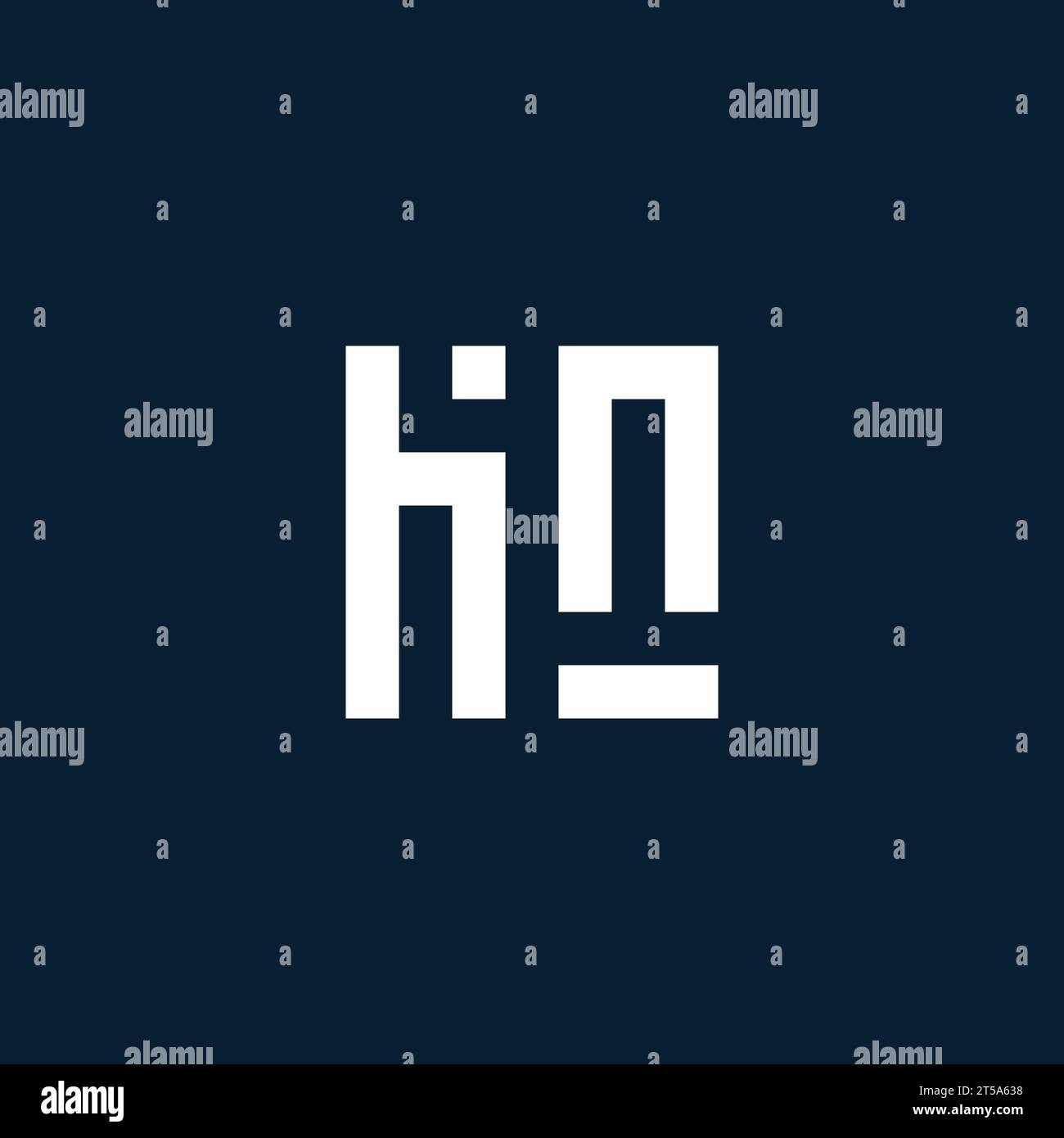 Logo monogramma iniziale HN con idee geometriche di design Illustrazione Vettoriale