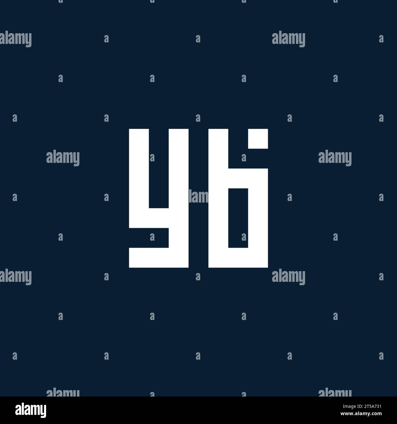 Logo monogramma iniziale YB con idee geometriche di design Illustrazione Vettoriale
